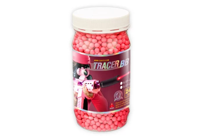 BILLES 0.25G TRACANTES ROUGES EN BOUTEILLE DE 2700