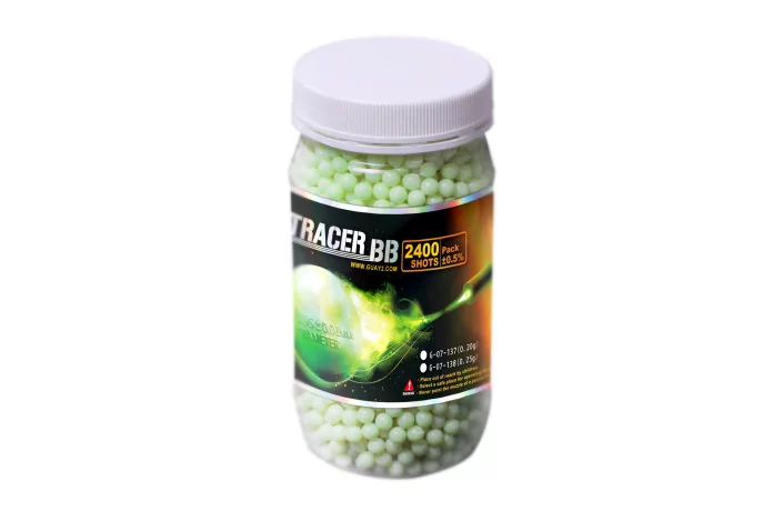 BILLES 0.20G TRACANTES VERTES EN BOUTEILLE DE 2700
