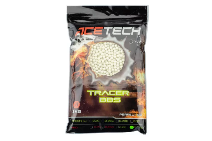 Billes Acetech Tracer 0.20g x 5000 vertes en sachet